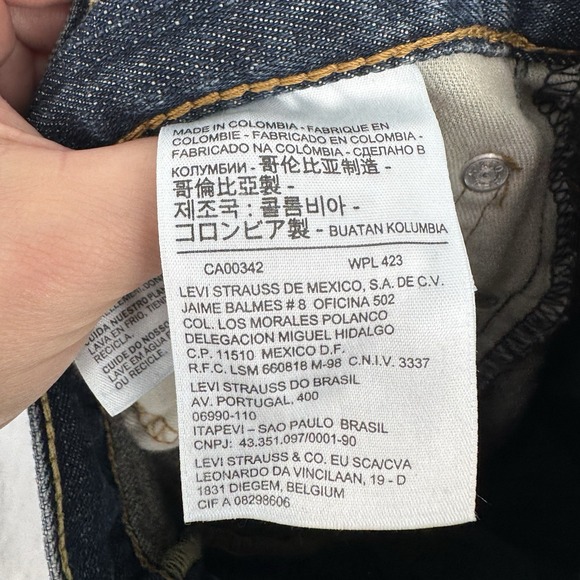 Levi's 569 Jeans Mens 38X30 Blue Denim Cotton Loose Fit Medium Wash Straight Leg - Picture 7 of 7